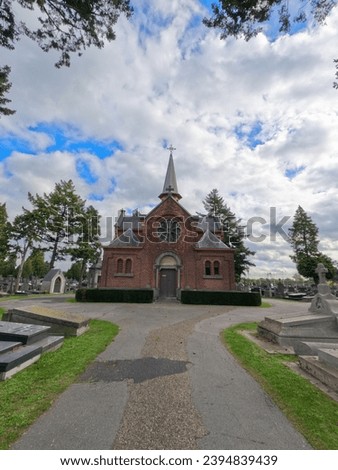 Similar – Image, Stock Photo final journey Cemetery