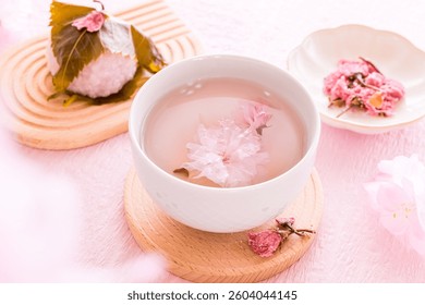 This is called Sakura cha, flavored tea with Japanese famous cherry blossom.