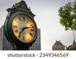 This cast iron sidewalk clock has been keeping time in downtown El Paso, Texas since 1911.