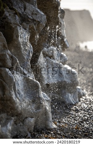 Similar – Image, Stock Photo Spring with water trickle on brown rock on the Nebelhorn in Oberstdorf, Bavaria (Oberallgäu district) in October 2023. Photo: Alexander Hauk