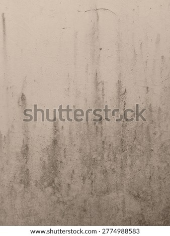 This close-up photograph captures a section of a dilapidated interior wall adjacent to a door frame (visible on the right). The textured surface shows extensive damage caused by long-term moisture and water seepage, resulting in irregular yellow-brown stains, peeling paint, and a complex network of fine and deeper hairline cracks. In the center of the frame, a single metal nail is hammered into the brittle concrete, causing a small impact crater and significant localized cracking. This image vividly illustrates construction defects, humidity problems, wall decay, and the need for renovation.