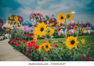 This collection features professionally captured images of Dubai Miracle Garden, highlighting its breathtaking floral arrangements, architectural designs, and lively atmosphere ideal for travel, tourism, and editorial use. 25TH DECEMBER 2025