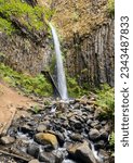 This is Dry Creek Falls on the Pacific Crest Trail near Cascade Locks, Oregon.