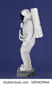 This is an elaborate simulation of the space suit, standing posture of the astronaut.