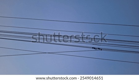 This is an electric cable on the Wates highway, Yogyakarta