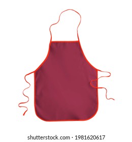 With This Excellent Apron Mockup In Red Bud Color, Promote Your Brand Logo And Design.