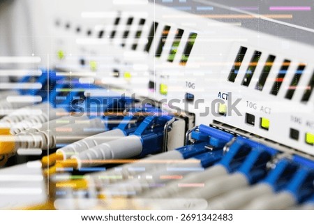 This fiber optic patch cord with blue connectors interfaces with SFP modules to deliver essential high-speed data transmission over optic networks.