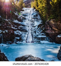 This Is The First Small Water Fall You Come Across While Hiking Up To Bridal Falls In Telluride Colorado.