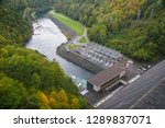 This is the Fontana Dam, at 480 ft. near Bryson City, NC, at the southern border of Smoky Mts. NP. When it was built in the 1940