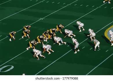 This Is A Football Game At The West Point Military Academy. Playing Were The NY Army Team Vs. Lafayette At Michie Stadium.