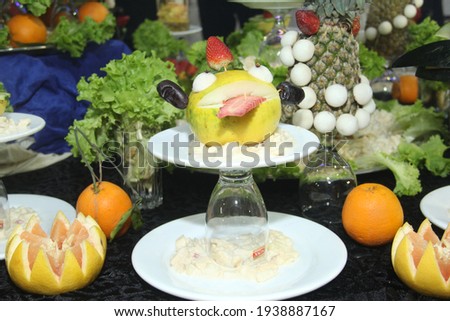 this is a fruit and vegetable salid bar conver and its refresh and tasty 