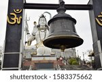 This is a giant bell which is kept in front of the entrance to the temple of Lord Shiva in Chardham temple of Namchi,Sikkim.