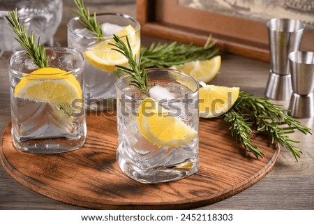 This is a great refreshing organic gin and tonic cocktail with a squeeze of lemon and rosemary. Perfect for vegetarians.