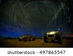 This image was captured during my visit to Ft. Irwin, California.  With no light pollution in the area, It was very easy to capture the star trails tracing the night sky.