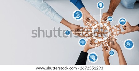 This image captures diverse hands uniting in a collaborative effort symbolizing ethics and innovation, showcasing the importance of teamwork in shaping a better future. Amity