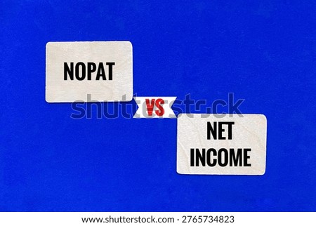 This image compares two different profitability metrics used in financial analysis. NOPAT measures a company's potential cash earnings if its capitalization were unleveraged, focusing solely on core operating performance after taxes. Net Income represents the final profit after deducting all expenses, including interest on debt and taxes, from total revenue. Key Difference: NOPAT excludes the financial costs of debt and non-operating items, providing a view of operating efficiency, while Net Income shows overall profitability including financing decisions