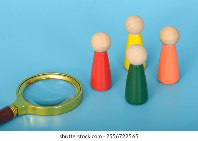 This image could symbolize the process of selection, recruitment, or talent scouting, where individuals are assessed and chosen based on specific criteria.