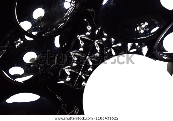 This Image Depicts Installation Consisting Mirrors Stock Photo