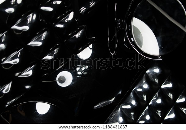 This Image Depicts Installation Consisting Mirrors Stock Photo