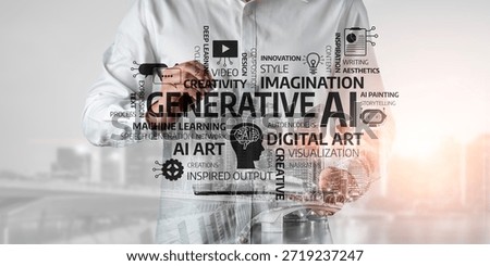 This image depicts the interplay between generative AI and digital art, showcasing creativity, innovation, and machine learning impact on artistic expression. Tessel