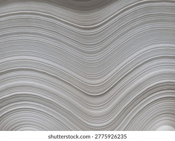 This image displays a close-up of a massive paper roll or jumbo roll, a common sight in the pulp and paper manufacturing industry.