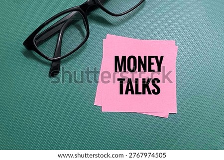 This image displays a conceptual message emphasizing the influence of wealth. The text reads: 