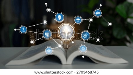 This image features an open book with a glowing light bulb, symbolizing the fusion of innovation and education, highlighting pathways to knowledge and creative growth. Crux