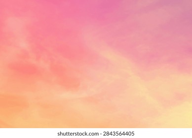 This image features a soft gradient background transitioning from pastel pink to golden yellow, creating a smooth and atmospheric effect.