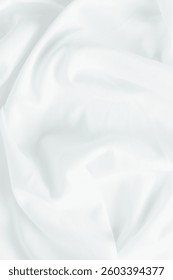 This image features a soft white fabric draped elegantly, offering a smooth and serene aesthetic. Perfect for backgrounds in design and decoration projects.