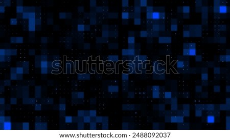 This image features a vibrant dark blue abstract tech pattern background. The design consists of a network grid with varying shades of dark blue, creating a dynamic and energetic visual effect
