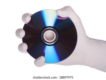 This is an image of a hand holding a cd, metaphor for data protection