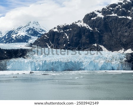 This image has been captured from a CruiseShip in GlacierBay, Alaska. This is a special image which shows cloudy blue skies, fresh natural blue Glaciers from alaska. Shot on iPhone14Pro.