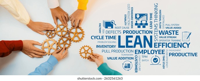 This image illustrates collaborative efforts in applying lean management principles, emphasizing efficiency, productivity, and continuous improvement in business processes. Amity