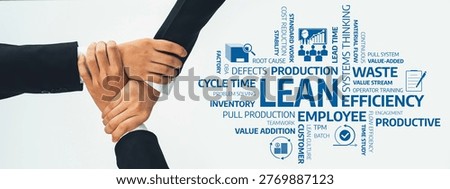 This image illustrates hands coming together, emphasizing collaboration in lean process improvement. Focus on efficiency and waste reduction promotes employee engagement and productivity. Amity