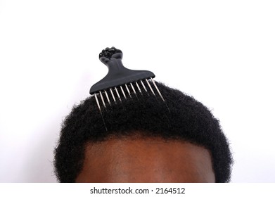 combing black hair