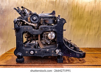 This is an image of an old-fashioned typewriter