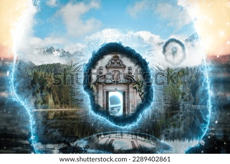 This image is perfect for anyone with a love of science fiction or fantasy, as it captures the essence of the portal-jumping trope found in many popular movies and books. It's also ideal for scifi