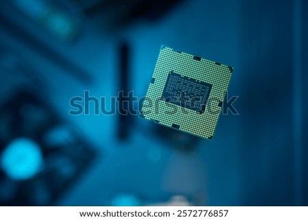 This image provides a closeup view of a cutting edge modern microprocessor chip design