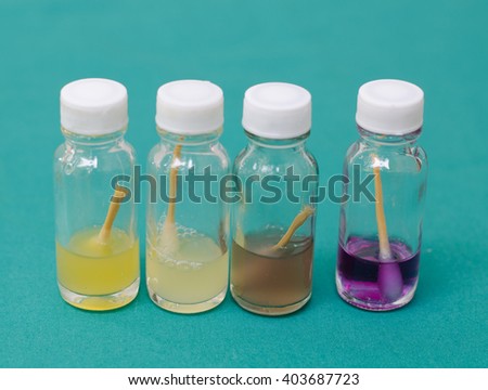This image show finding coliform bacteria contamination in food or container by swap method and the result was positive compare negative