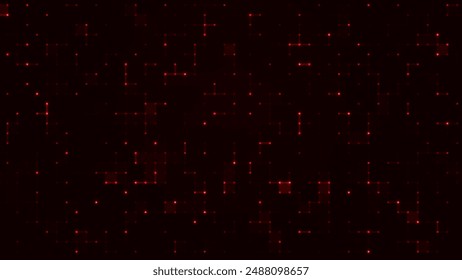 This image showcases a dark red digital grid pattern on a black background, featuring glowing red lines and dots. The design creates a futuristic and high-tech atmosphere, perfect for digital art - Powered by Shutterstock