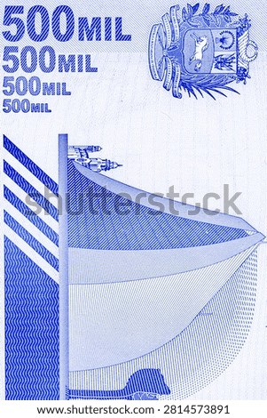 This image showcases the reverse side of a 500,000 (500 Mil) Venezuelan Bolívares Soberanos banknote, issued by the Banco Central de Venezuela in 2020.