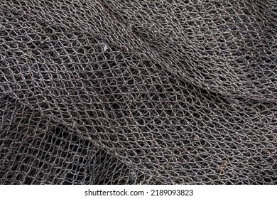 This Image Shows The Folds Of A Heavy Twine Seine Net, Used In The Local Fishing Industry On Chichagof Island In Alaska.  They Are On Display At A Visitor Center At The Village Of Icy Strait Point.