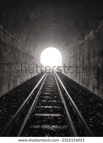 This is the image of train line which is under the mountain 