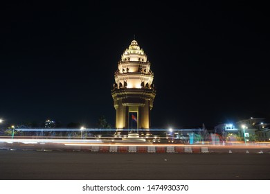 This Is The Independent Monument Which Was Built To Celebrate Cambodia's Independence From French Colonization.