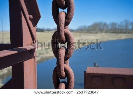 This is just a small section of chain on a bridge over the Hennipen Canal in northern Illinois.