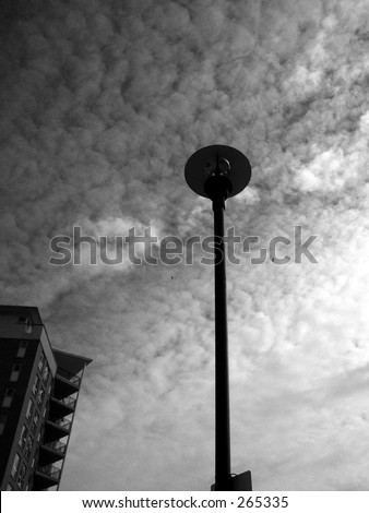 This is a lamppost in the London Docklands.