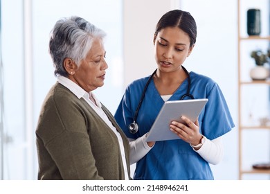 This might help you understand the condition better. Shot of a young doctor using a digital tablet during a consultation with a senior woman.