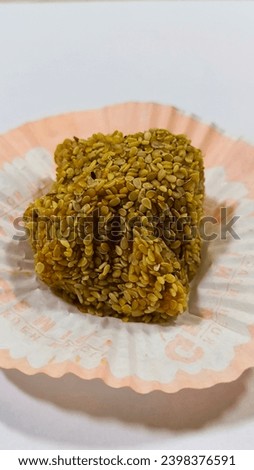 This is a moci cake covered in sesame Foto d'archivio © 