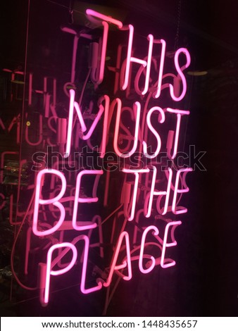'This Must Be The Place' Pink Neon Sign