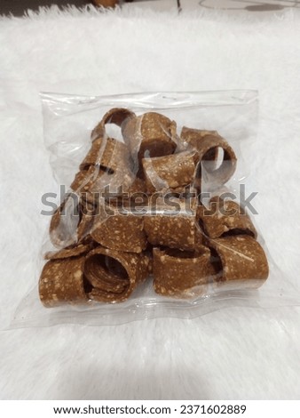 This is a noga cake made from peanuts and brown sugar with a delicious taste